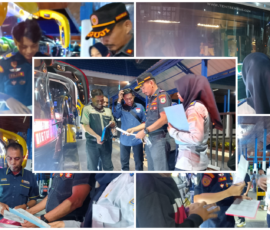 Dinas Perhubungan Provinsi Sulawesi Barat (Sulbar) melaksanakan inspeksi keselamatan lalu lintas dan angkutan jalan (RAMPCHECK) di Terminal Tipe A Simbuang